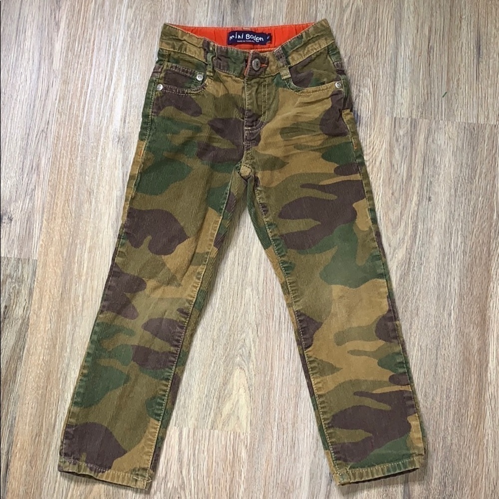 Mini Boden Camouflage corduroy pants size - 4Y